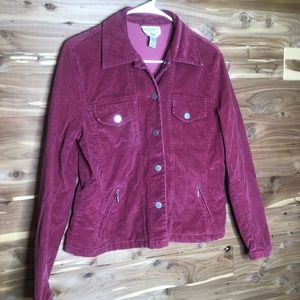Talbots Corduroy Jacket Purple/Pink Small